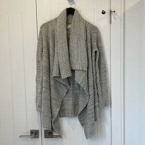 Shawl style cardigan sweater